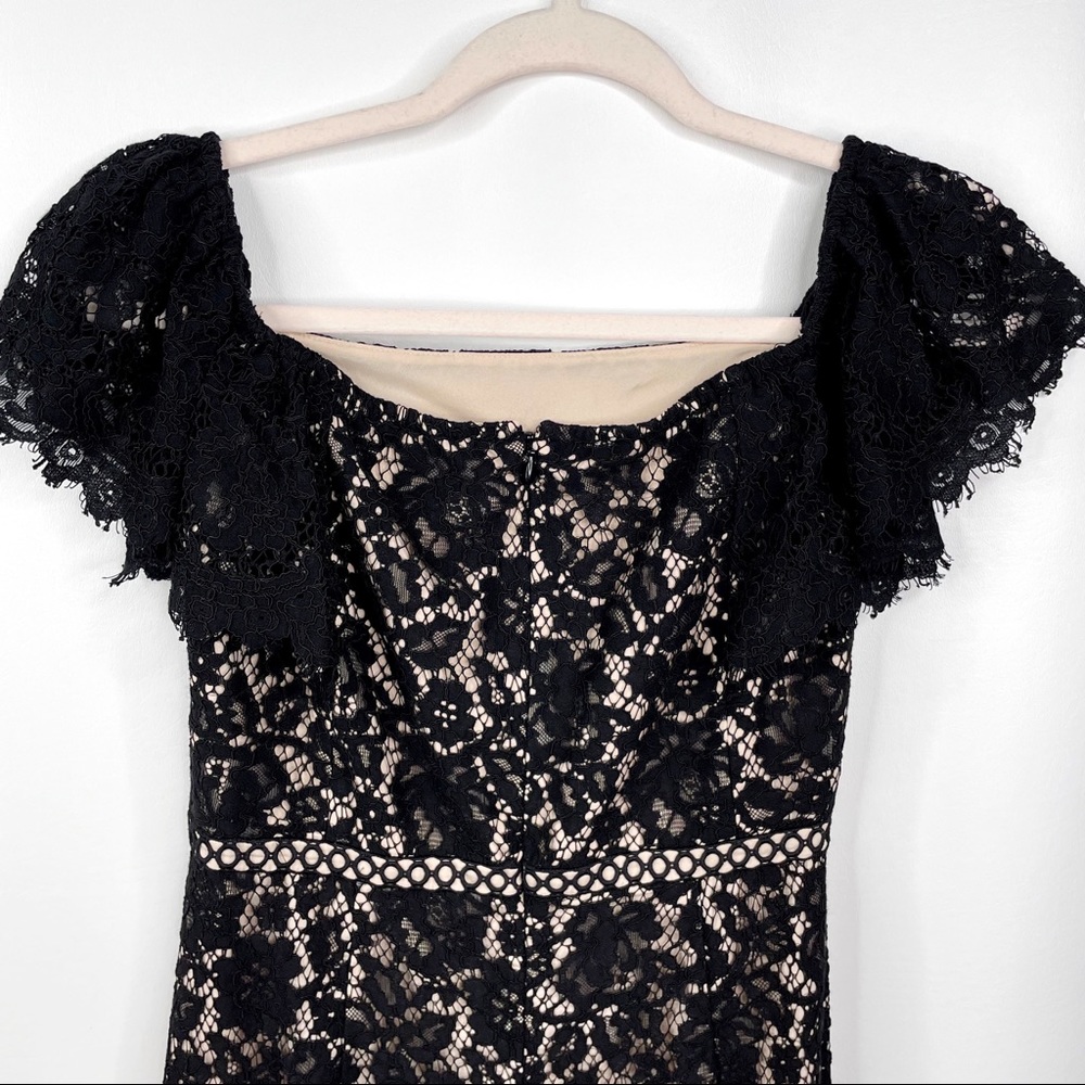 J CREW Off the Shoulder Black Lace Dress Size 2 - Picture 10 of 16